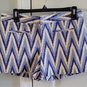 Gap Blue Ikat Print Stretch Shorts Size 4